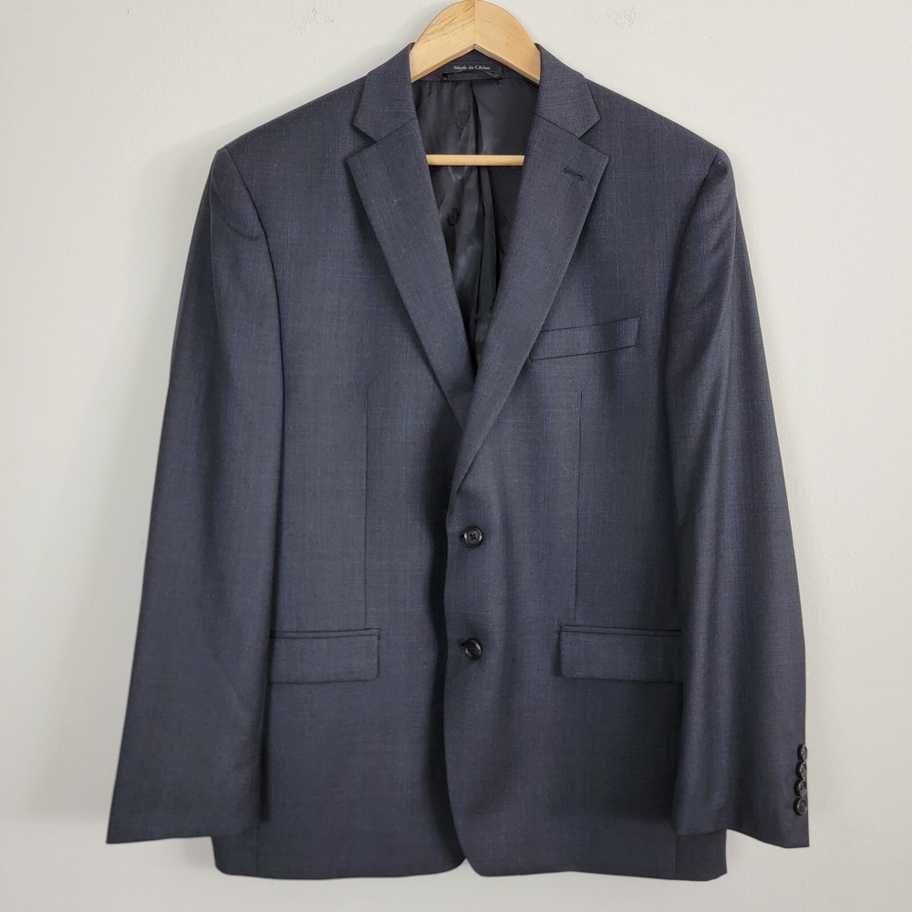 Lauren Ralph Lauren Blazer Mens 42R Blue Double Vented Long Sleeve Collared